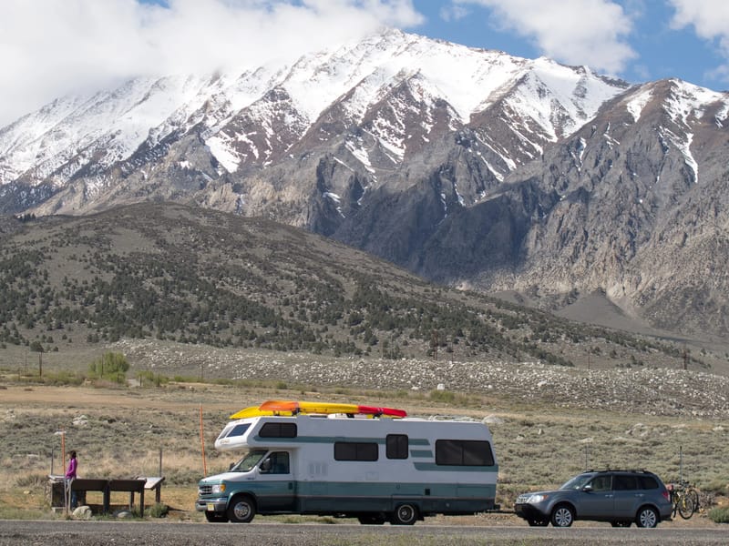 Lazy Daze at base of Sierra