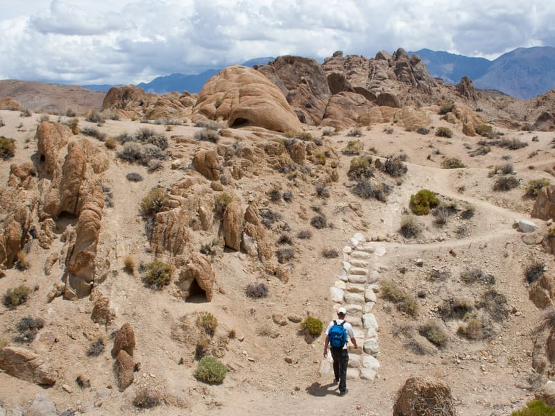 Herb Hiking the Alabama Hills