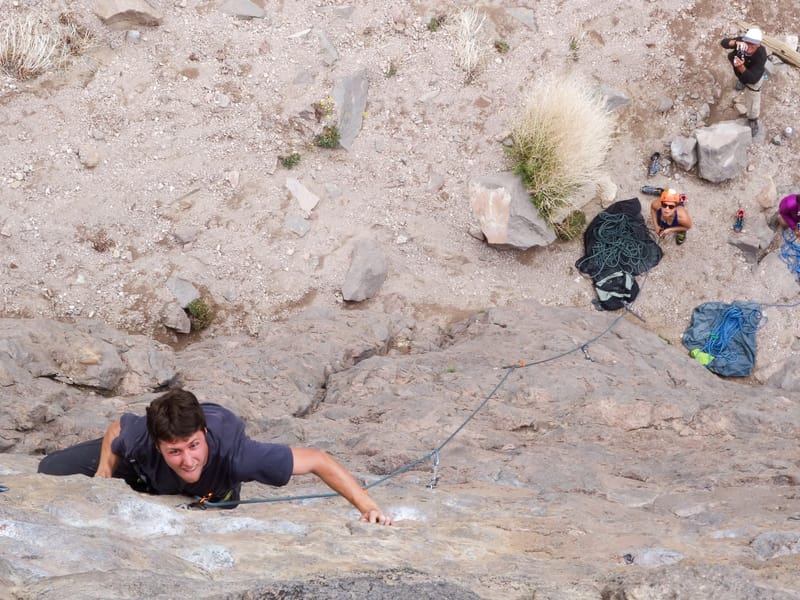 Tom Climbing from Above