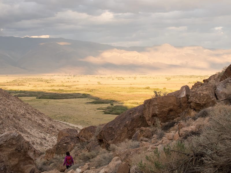 Lolo Hiking out of the Happy's