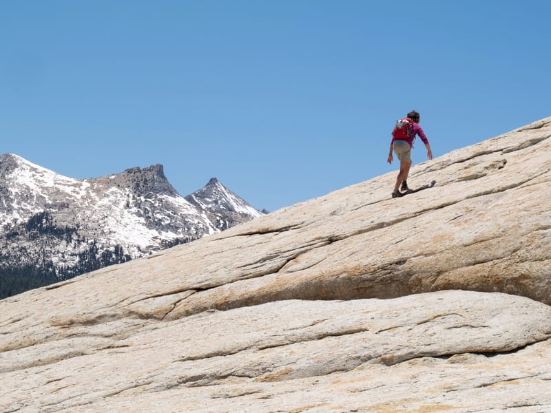 Lolo Approaching Lembert Dome False Summit