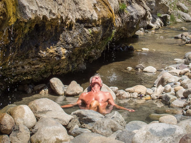 Herb Soaking in Buckeye Hot Springs