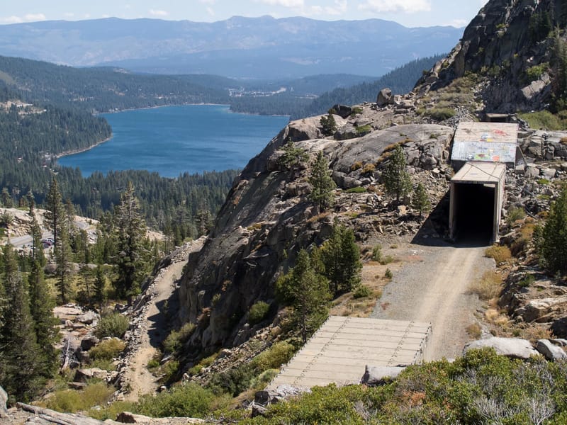 Snowshed Tunnel and Donner Lake