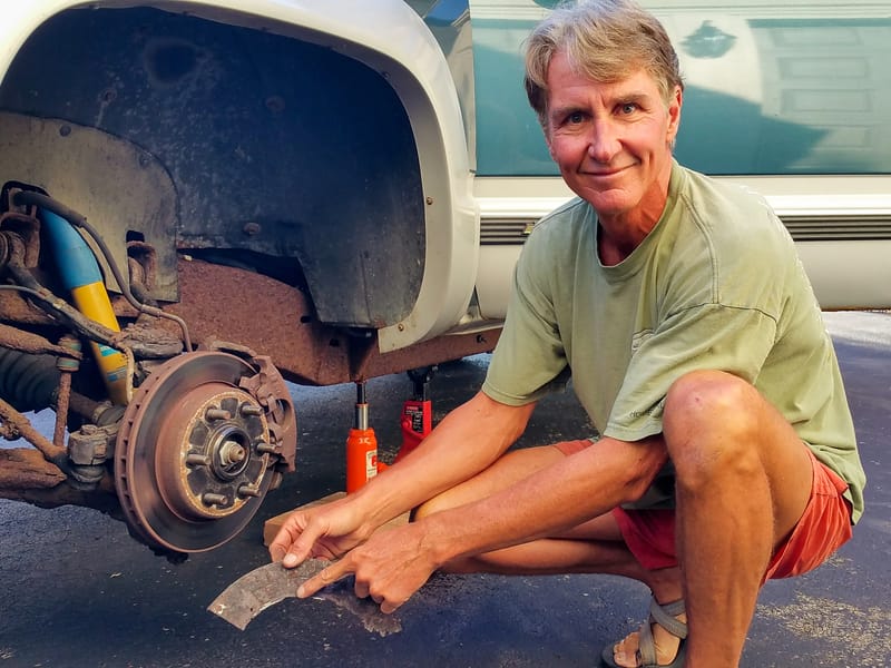 Rusty loose dust shield - Problem solved