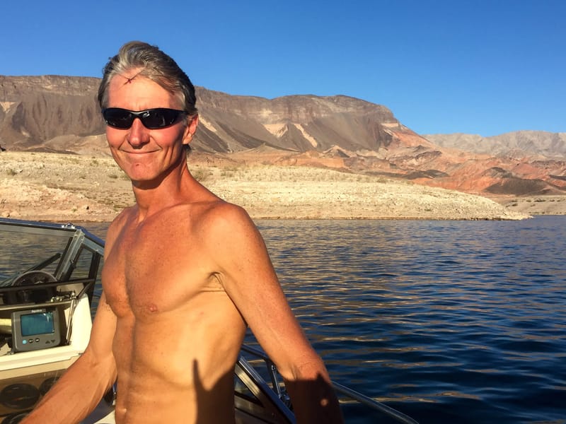 Happy Herb finally on Lake Mead