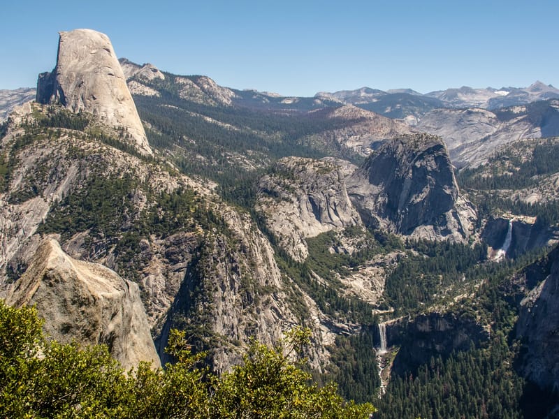 View of Vernal and Nevada Falls from Panorama Trail