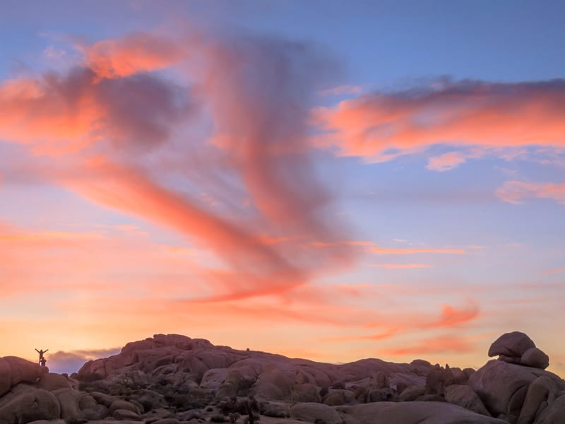Sunset over Jumbo Rocks Campground