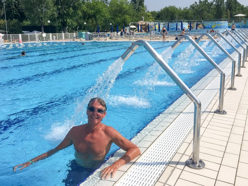 Herb enjoying Camping Marina di Venezia Aquamarina Park