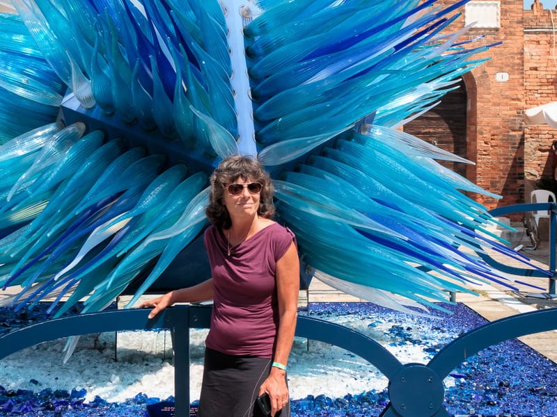 Lolo and her glass headdress