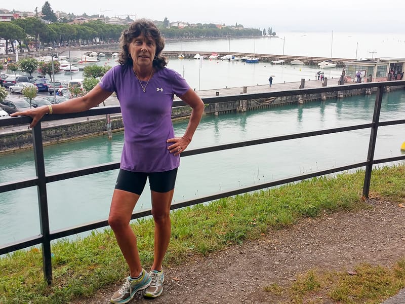 Rainy Run to along pedestrian way to Peschiera del Garda