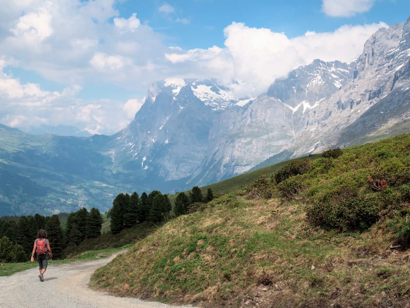 Hiking back to Grindelwald