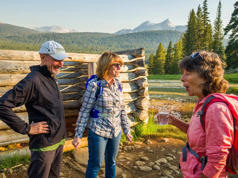 Lolo enjoying the water from Soda Springs