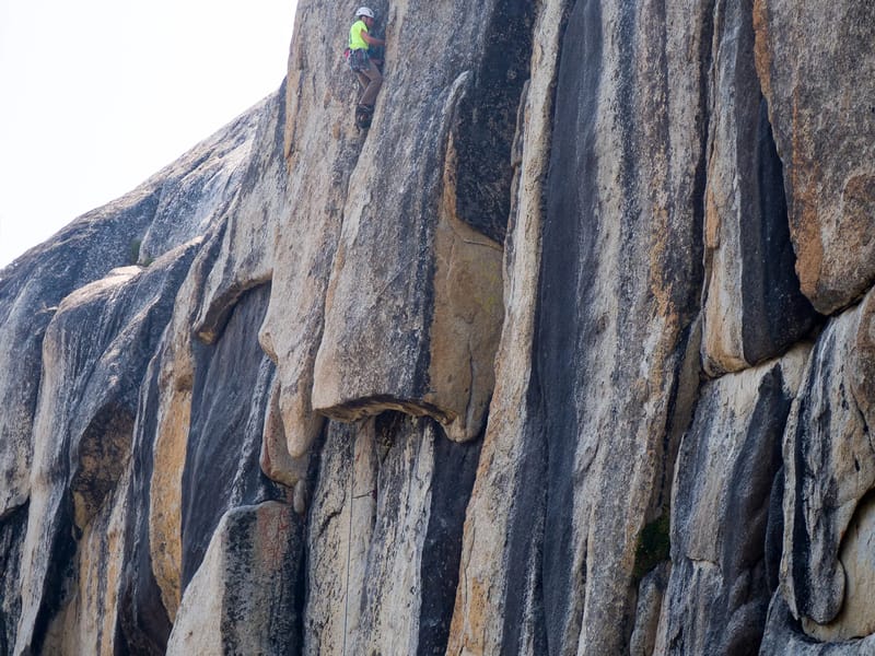 Tommy climbing at Murphy's Creek