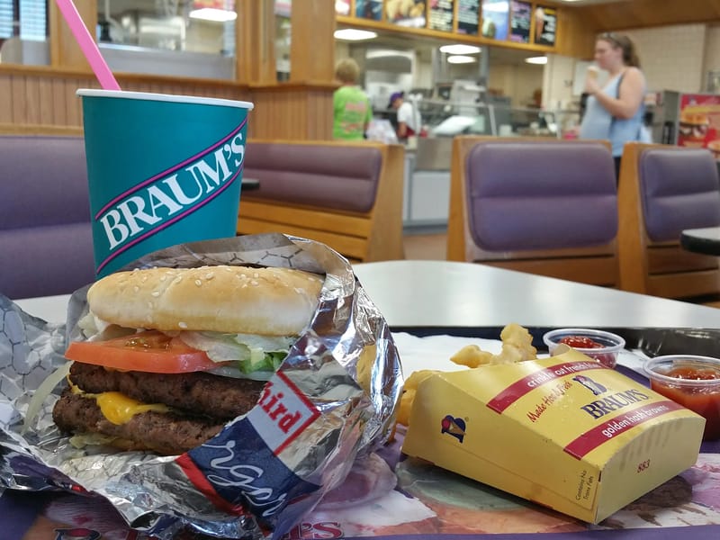 Tasty Braums Double Burger