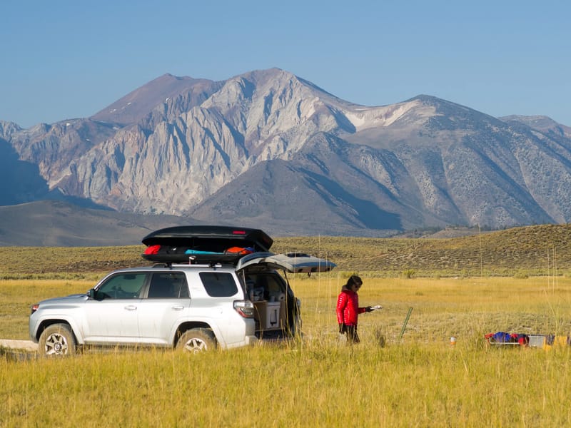 Our campsite in Long Valley