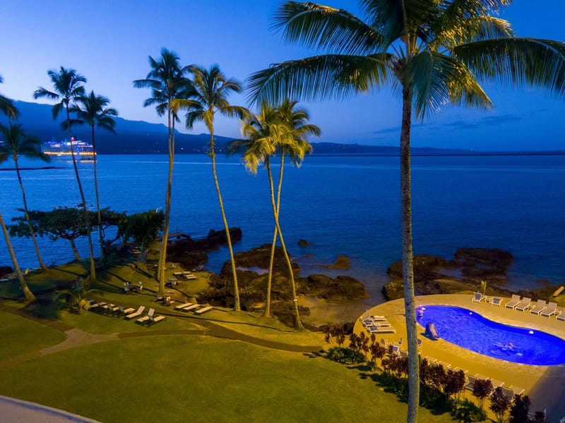 View from our hotel balcony