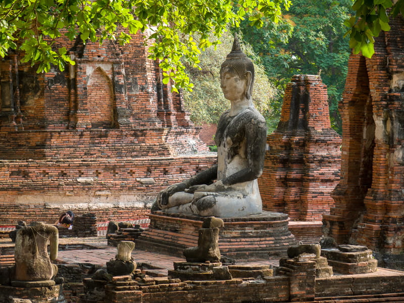 Mat Mahathat in Ayutthaya