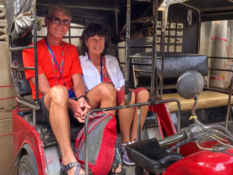 Myanmar tuk tuk ride