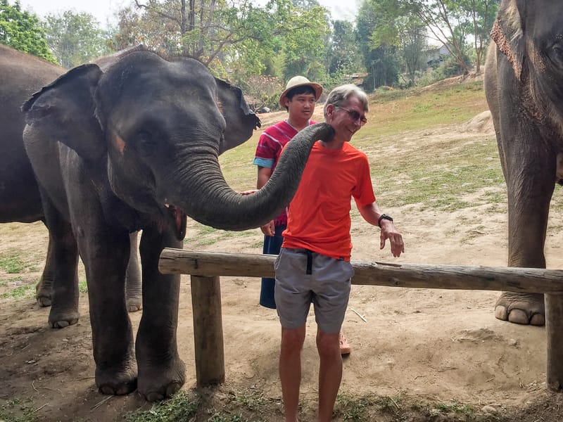 Herb getting a smooch