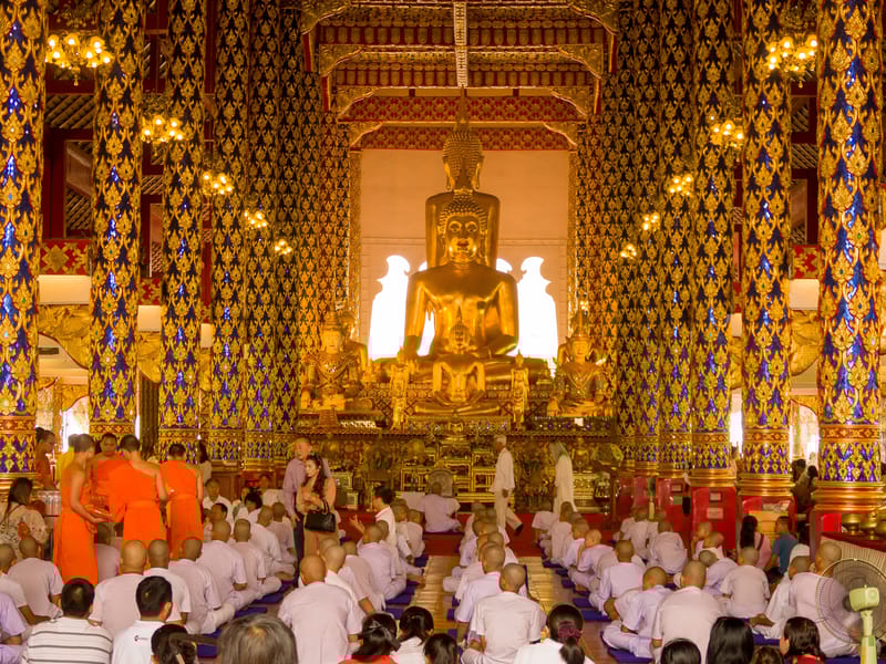 Ordination of young monks at Wat Suan Dok