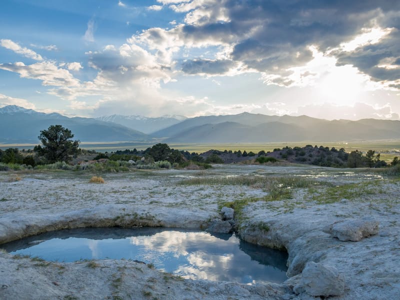 Primitive pool at Travertine Hot Spring
