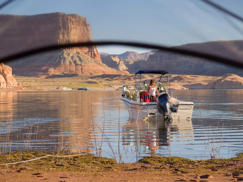 View from tent in Gunsight Canyon