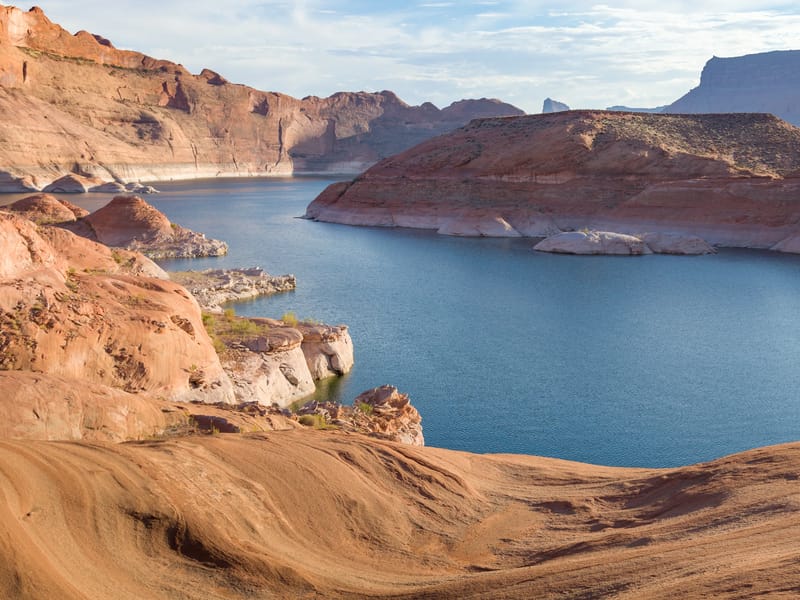 View from the ridge above our campsite