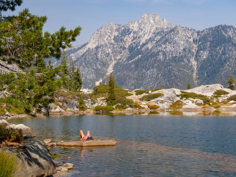 A well-need rest on Boulder Creek Lake