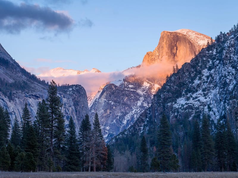Alpenglow on Half Dome