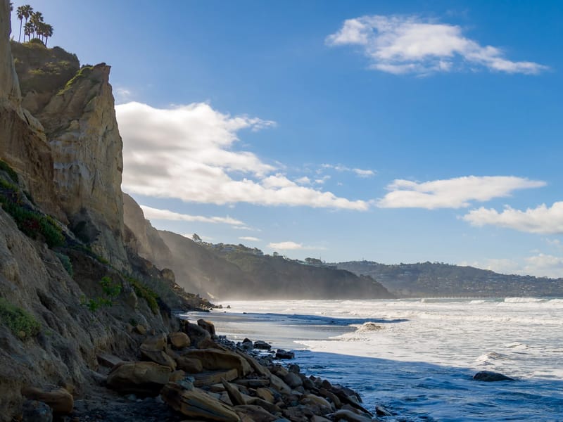 Winter erosion on Black's Beach