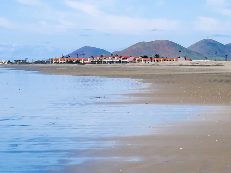 Our hotel off in the distance