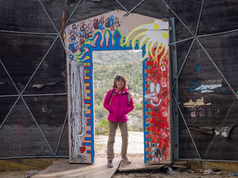 Old Catavina cave painting museum