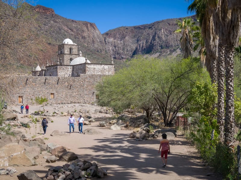 Mision San Francisco Javier's backyard