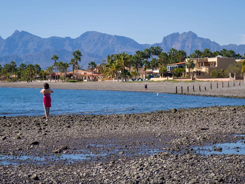 Strolling along the Loreto Beach