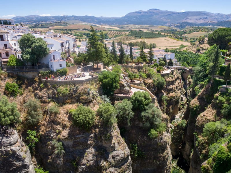 Ronda  above the 300-foot deep the El Tajo Gorge