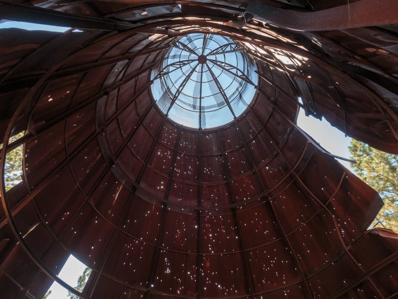 Dilapidated old sawmill chip burner now used for target practice