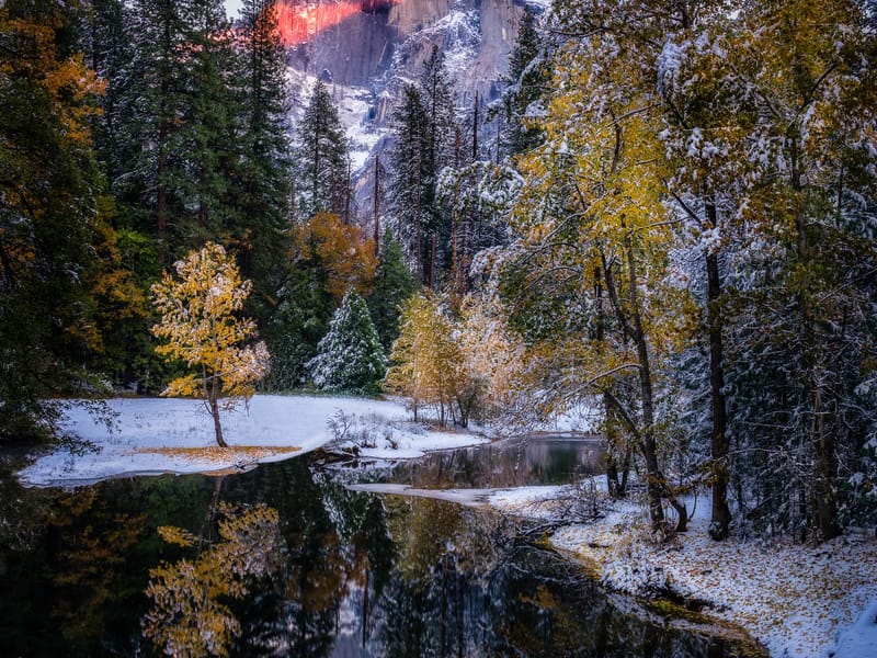 Arriving just in time to catch the alpenglow
