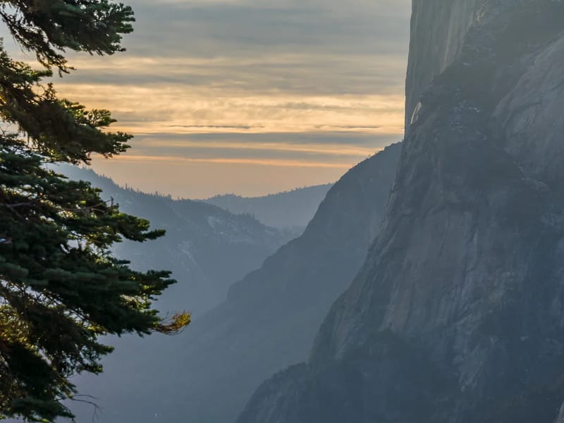 Hiking down from Glacier Point