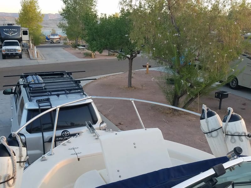 Camping at Wahweap before the launch