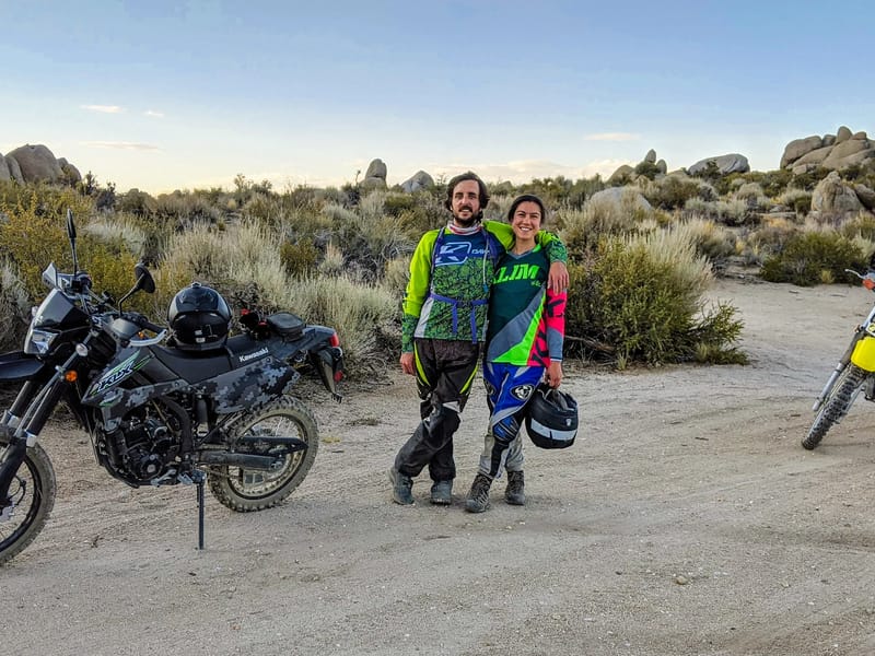 Andrew and Celeste along the Buttermilk Loop