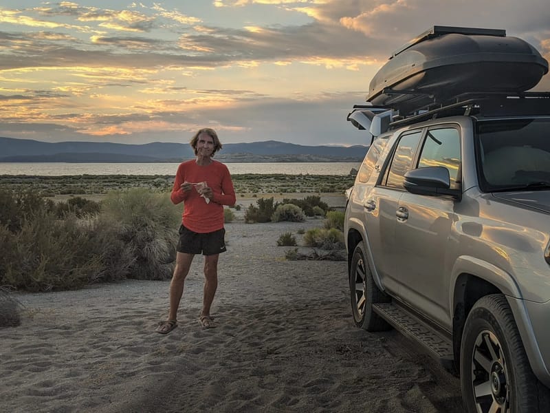 Our campsite on Mono Lake