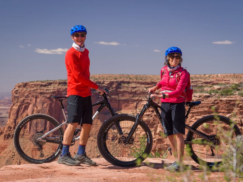Mountain Biking the single-track trails at Dead Horse Point State Park