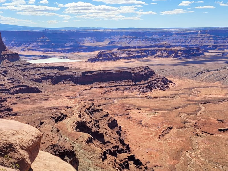 View along our mountain bike ride