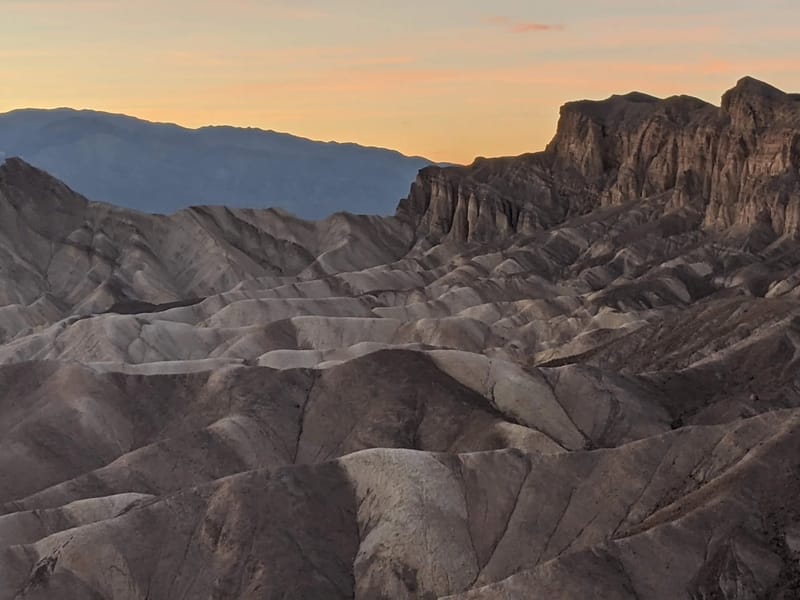 Sunset at Zabriskie Point