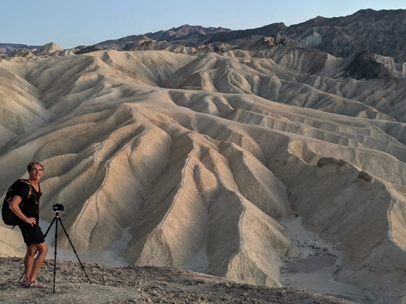 Herb at Zabriskie Point sunset
