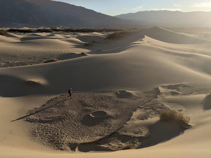 Mysterious crater-like features in Mesquite Dunes