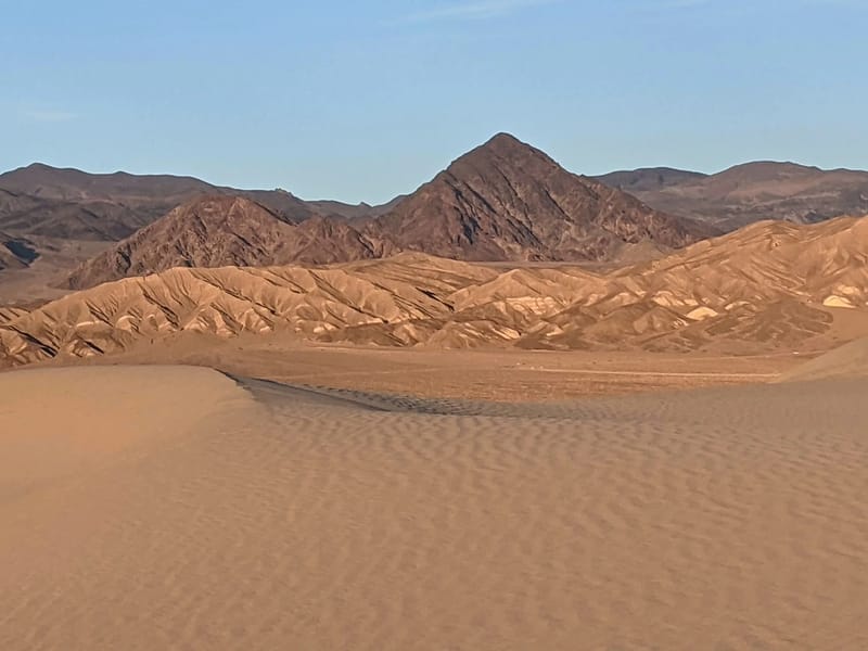 The mountains start to put on their evening show