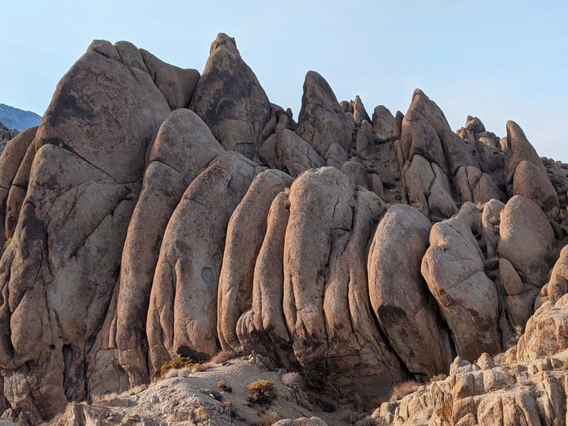 Bulbous formations in the Alabama Hills