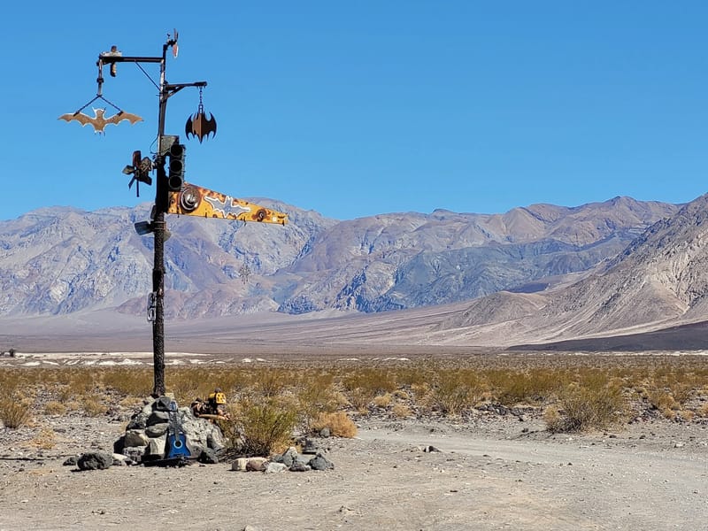 Saline Valley Warm Springs "bat pole"