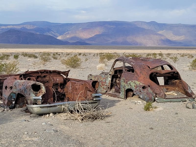 Along the bumpy dirt road to the Panamint Sand Dunes trailhead